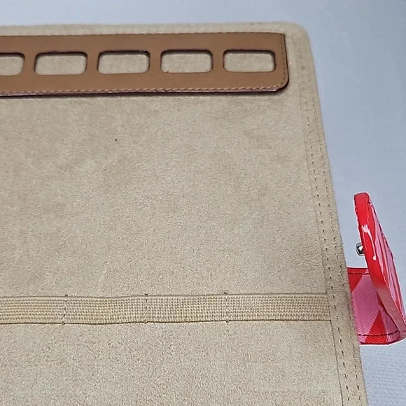 Stella & Dot Pink and Red Leather Jewelry Travel and Display Binder - Picture 4 of 15